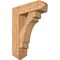 Ekena Millwork Merced Arts and Crafts Smooth Bracket w/ Offset Brace, Western Red Cedar, 7 1/2"W x 24"D x 32"H BKT0806X24X32MRC03SWR - alternate 1